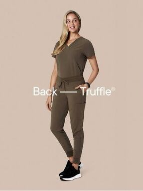 Mandala Scrubs Set - Truffle color